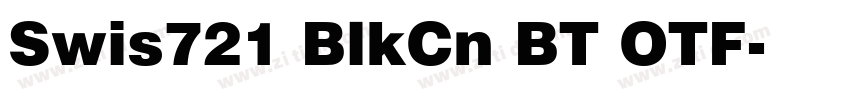 Swis721 BlkCn BT OTF字体转换